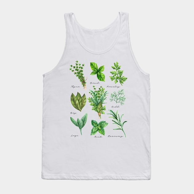 Edible Herbs Tank Top by HappyPeeps